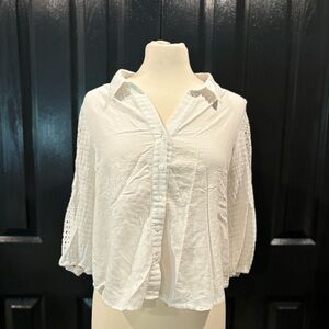 Heartloom white button top